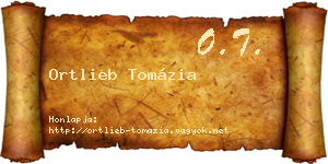Ortlieb Tomázia névjegykártya