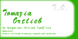 tomazia ortlieb business card